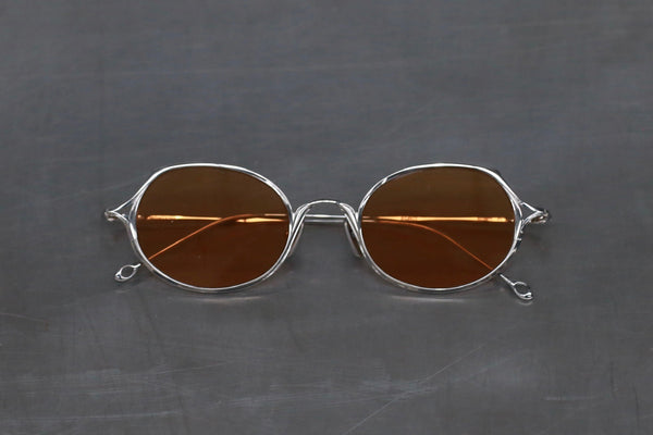 Rigards RG1090TI Series Beta Titanium Hand Polished Eyeglasses RG-RG1090TI-TSWY Polished Titanium Frame Salmon
